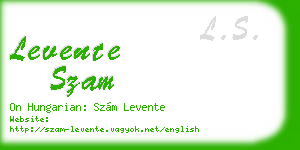 levente szam business card