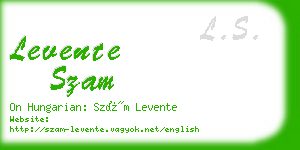 levente szam business card